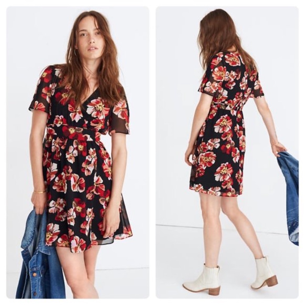*NWOT* Madewell Tulip Sleeve Mini Dress